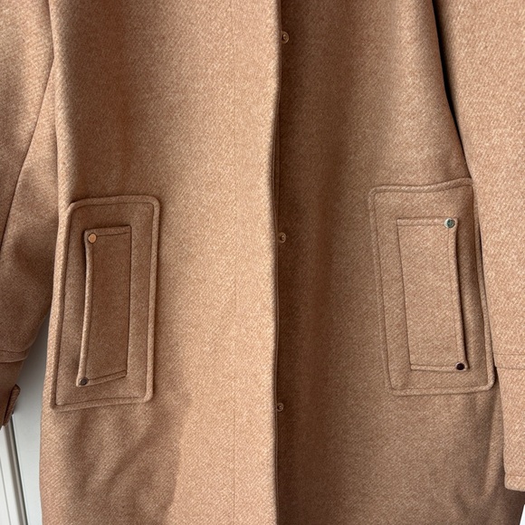 Nine West Tan Coat with Faux Fur Hood Size XXL - Picture 9 of 15